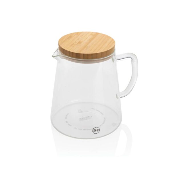 Ukiyo borosilicate glass carafe with bamboo lid 1.2L