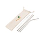 Reusable stainless steel 3 pcs straw set - Image 5