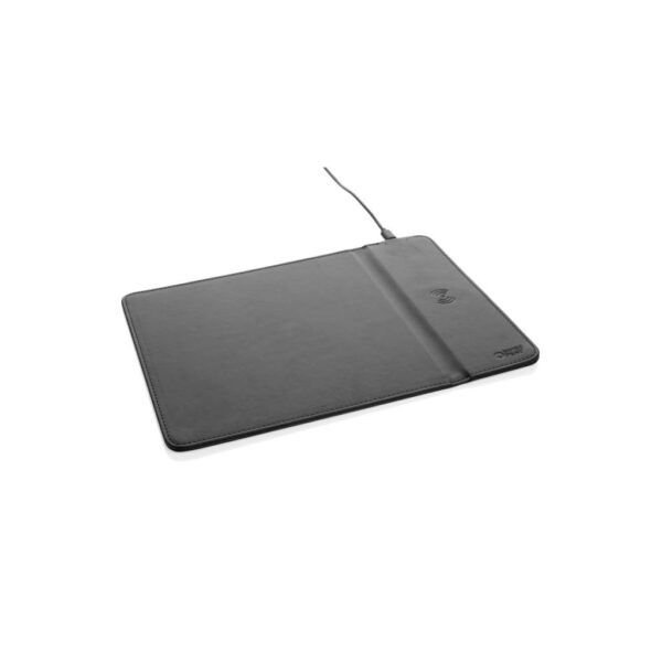 Swiss Peak RCS recycled PU 10W wireless charging mousepad