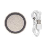 Wheat Straw 5W round wireless charging pad - Image 4