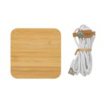 Bamboo 10W wireless charger with USB - Slika 4