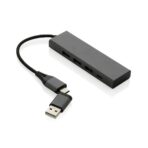 Terra RCS recycled aluminium hub with 3 USB ports