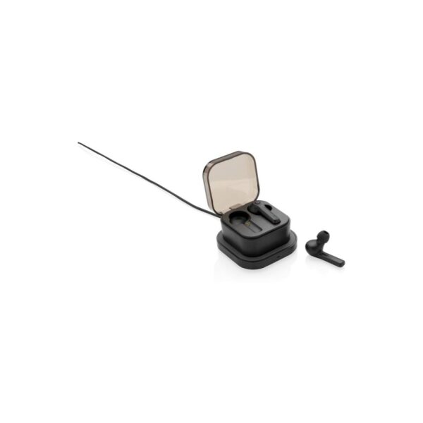 TWS earbuds in wireless charging case