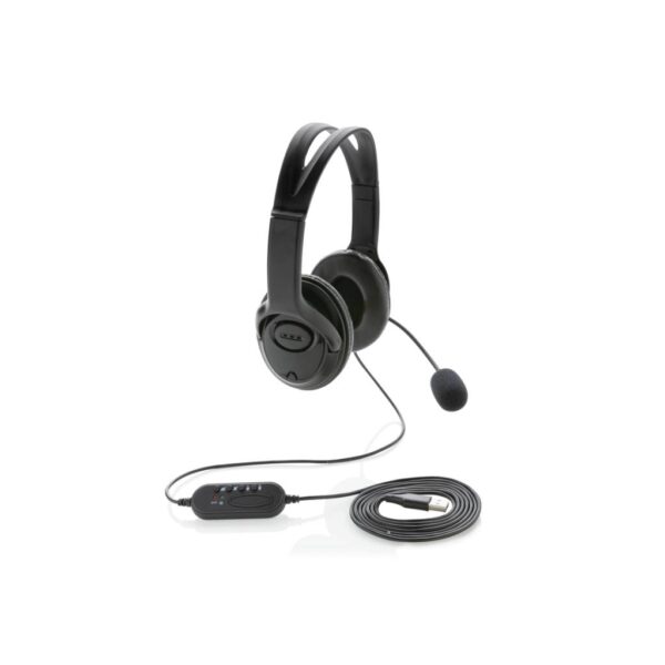 Over ear wired work headset