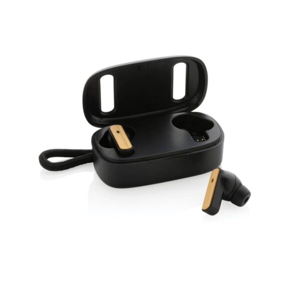 RCS recycled plastic & bamboo TWS earbuds
