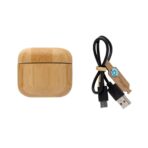 Bamboo TWS earbuds with RCS recycled plastic - Image 3