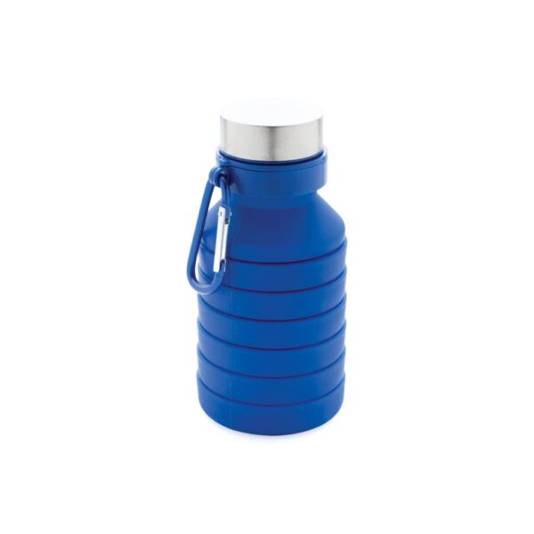 Leakproof collapsible silicone bottle with lid