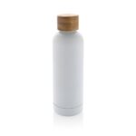 Wood RCS certified recycled stainless steel vacuum bottle