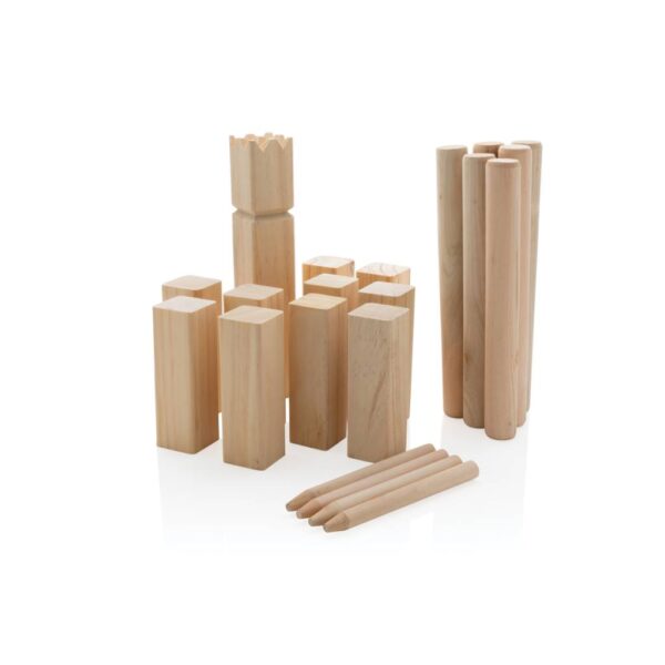Wooden kubb set