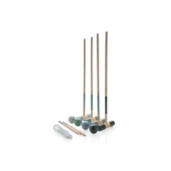 Wooden croquet set