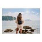 Impact AWARE™ recycled denim drawstring backpack - Slika 7