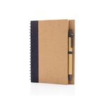 Kraft spiral notebook with pen