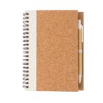 Cork spiral notebook with pen - Image 4