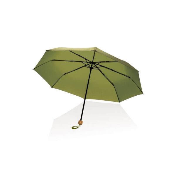 20.5" Impact AWARE™ RPET 190T Pongee bamboo mini umbrella