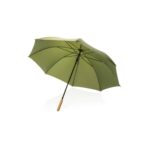 27" Impact AWARE™ RPET 190T auto open bamboo umbrella