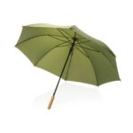 27" Impact AWARE™ RPET 190T auto open bamboo umbrella - Image 5