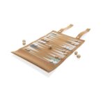 Britton cork foldable backgammon and checkers game set