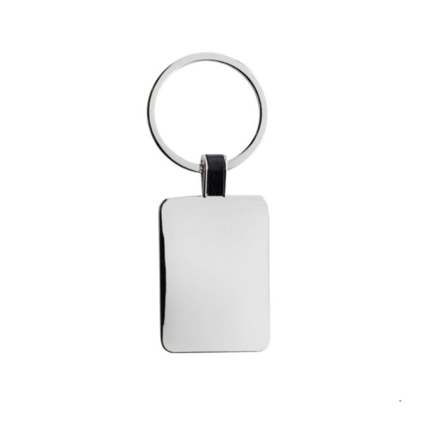 RCS recycled zinc alloy rectangle keyring