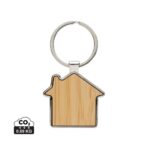 RCS recycled zinc alloy house keychain with bamboo - Slika 2