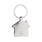 RCS recycled zinc alloy house keychain with bamboo - Slika 3