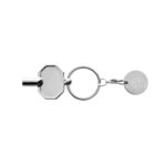 RCS recycled zinc alloy radiator key keychain with coin