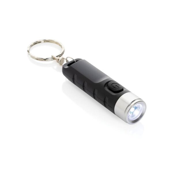 Globix RCS recycled plastic USB re-chargeable keychain torch