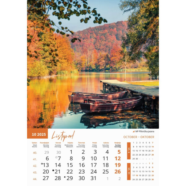"NATURE" 13 sheets, dim: 30.5x50 cm, PVC bag, P/50, color calendar