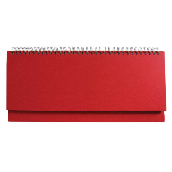 Desk Planner BRISTOL RED, spiral, dim: 30x14.5 cm, 128 pages, P/50