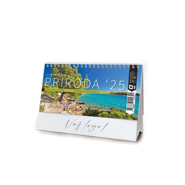 "NATURE" 13 sheets, dim: 20.5x14.5 cm, desk calendar, envelope, P/100