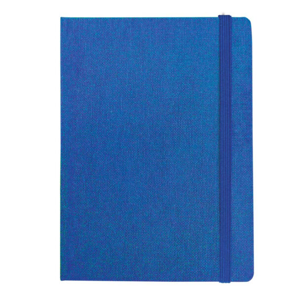 "JUTE" ROYAL BLUE NOTEBOOK A5, with elastic band, dim: 14.8x21 cm, P/20