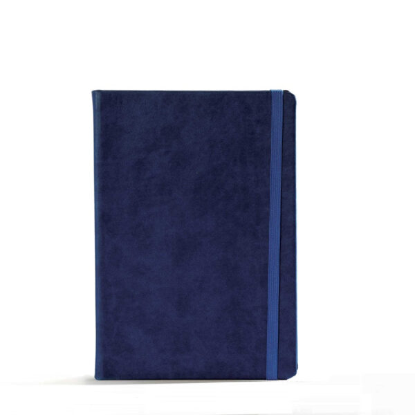 "BLOOM" DARK BLUE NOTEBOOK A5, with elastic band, dim: 14.8x21 cm, P/20