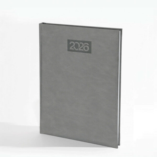 Planer DNEVNI SIVI PALERMO, šivani, B5, dim:16,5x22,5cm, 320 str. P/20 (meka korica)