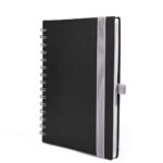 "NOTES BORGO wire" CRNI spiralni A5, dim: 14x21 cm, 192 str., P/20