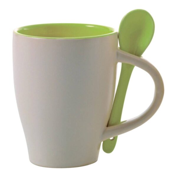 Ceramic mug with spoon Eduardo