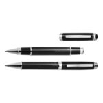 Carbon fibre and brass writing set Ziva