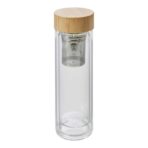 Bamboo and glass double walled bottle Vicente - Slika 2