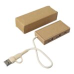 Aluminium and recycled paper USB hub Paulo - Image 3