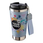 Recycled stainless steel double-walled drinking mug 500 ml Kayla - Image 4