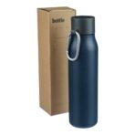 Recycled stainless steel double-walled drinking bottle (600 ml) Cassian - Image 4