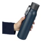 Recycled stainless steel double-walled drinking bottle (600 ml) Cassian - Image 9