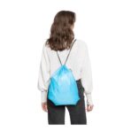 Recycled rPET polyester (210D) drawstring backpack Enrique - Image 6