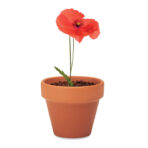 Terracotta pot 'poppy' - Slika 4