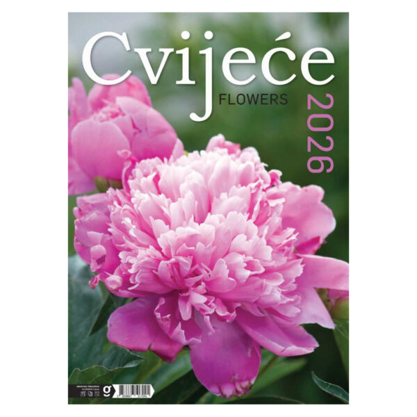 "CVIJEĆE" 13 list., dim: 24x53,5 cm, PVC vrećica, P/50, color kalendar NEUVEZANI