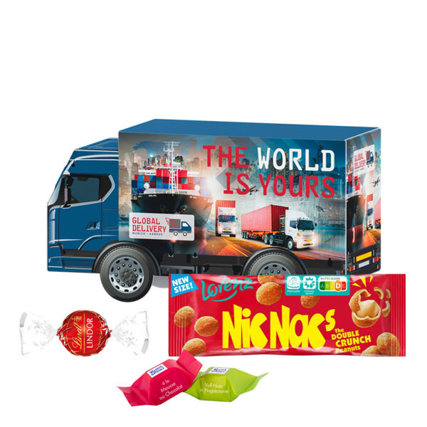 3D present truck, Ritter SPORT Schokowürfel