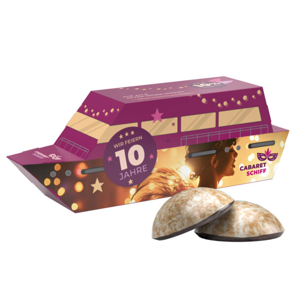 3D present ship, 4 WEISS mini gingerbreads