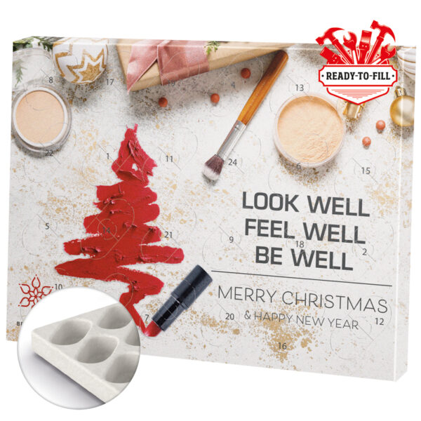 Advent calendar eco XL, cardboard inlay, customised content