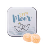 Square tin, white, honey bee sweets - Slika 2