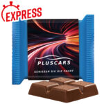 Express chocolate with promotional sleeve