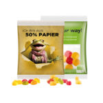 Maxi bag 50g, foil transparent, Trolli fruit jelly gums plane