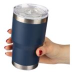 Recycled stainless steel double-walled travel mug (350 ml) Ayen - Slika 7